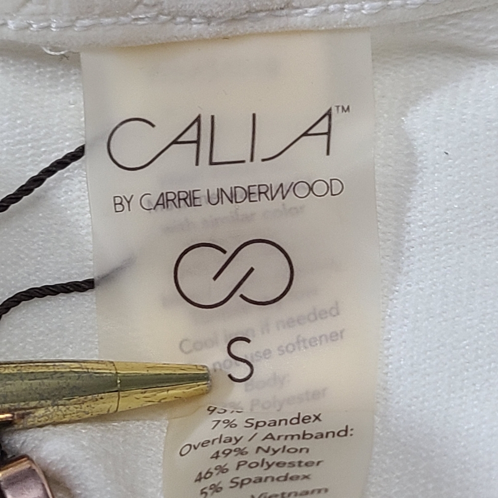CALIA by Carrie Underwood Mesh Zip Up Vest‎ with Hood Cream NWT Size Small - Picture 12 of 12